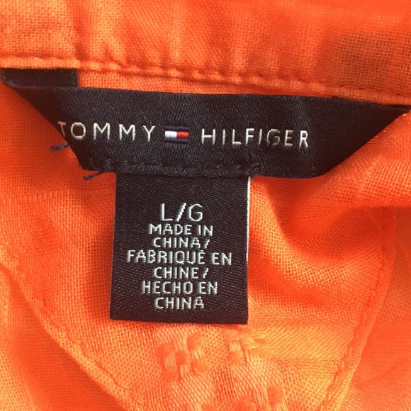 Tommy Hilfiger Sheer Swim Coverup Top, L - Picture 11 of 12